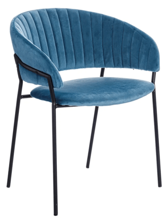 Design chair "Laura" with armrests - Blue