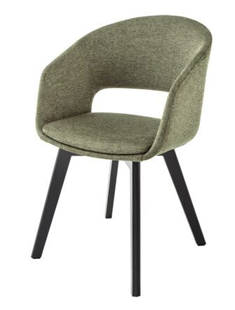 High quality design chair "Nordic Star" - textured fabric green