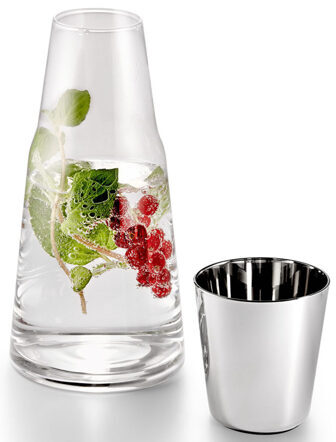 Carafe with drinking glass H20 1 L
