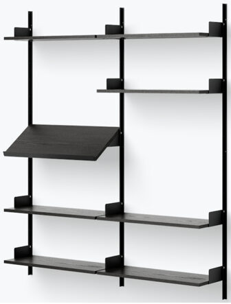 Wall shelf "New Works Living" - 190 x 163.5 cm, ash wood / black