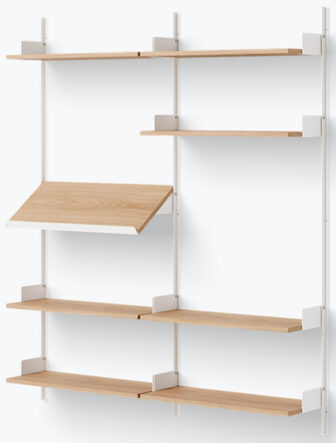 Wall shelf "New Works Living" - 190 x 163.5 cm, oak / white