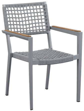 Garden chair with armrests "Champion" / Gray