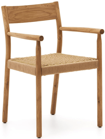 High-quality solid wood chair "Xalla" with armrests - natural oak