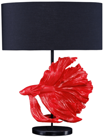 Large extravagant table lamp "Crowntail" with marble base Ø 50 x 64 cm - gold