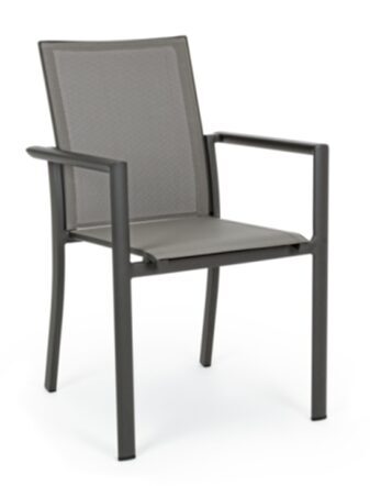 Hochwertiger Outdoor Stuhl "Konnor" mit Armlehnen - Anthrazit