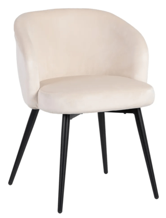 Design chair "Weave" with velvet cover - Beige Light