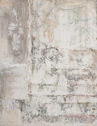Handgemaltes Bild „Abstrakt Beige & Silver“ 115 x 150 cm