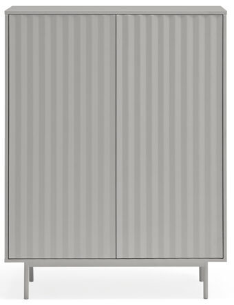 Design highboard "Sierra" light gray 97 x 130 cm