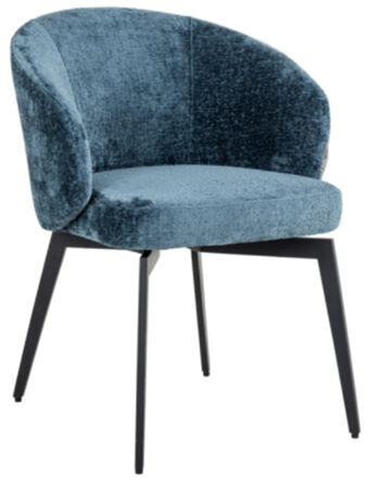Chaise design "Amphora" - bleu chenille