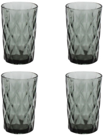 set of 4 long drink glasses "Zuma" 3 dl, anthracite