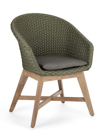 Luxurious design outdoor armchair "Coachella" - green