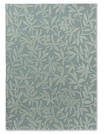 Designer rug "Cleavers" Egg Green - hand-tufted, 100% wool