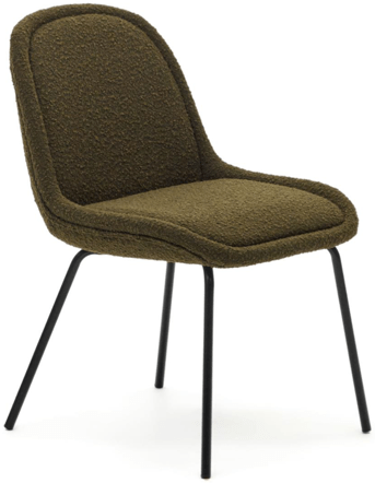 Design chair "Aymin" - Bouclé green