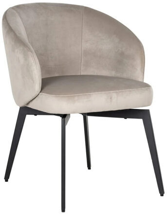 Chaise design "Amphora" - Beige Velvet