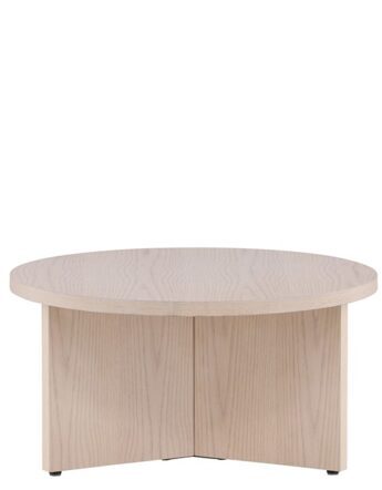 Modern coffee table "Saltö" Ø 85 cm, Whitewash