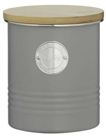 Pot de rangement pour café Living Collection 14 cm - Gris pastel