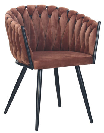 Armchair "Wave" with velvet cover - copper