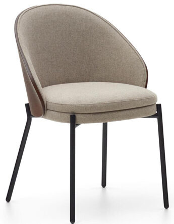 Design dining chair "Emmy" - Beige / Brown