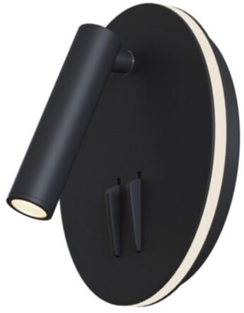 Flexible LED-Wandlampe IOS Black Ø 14 cm