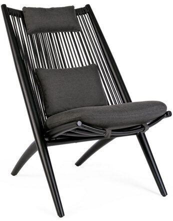 Outdoor Design Sessel „Aloha“ Schwarz/Anthrazit