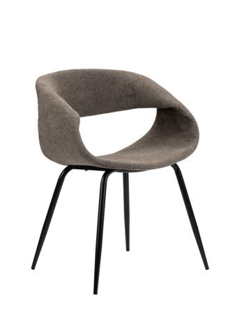 Design Stuhl „Whale“ mit Armlehnen - Taupe