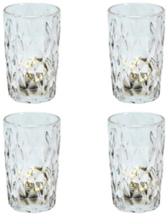 set of 4 long drink glasses "Zuma" 3 dl, transparent