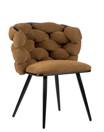 Chaise design "Rock" avec revêtement chenille - Terra