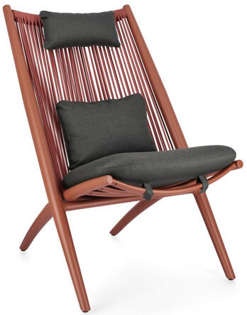 Outdoor design armchair "Aloha" clay/anthracite