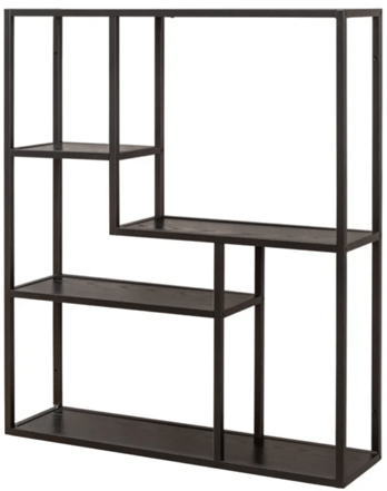 Design wall shelf "Slim line" 75 x 91 cm - Black