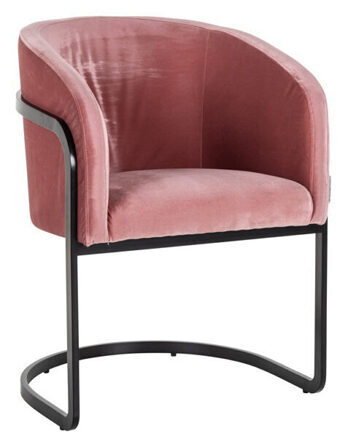 Chaise à accoudoirs design "Magony" - Rosa Blush