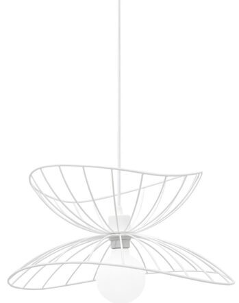 Flexible pendant lamp "Ray" Ø 45 cm - White