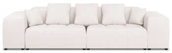 Flexible 3 seater big sofa "Margo" - textured fabric