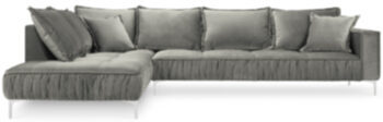 Design corner sofa "Jardanite" light gray - corner part right