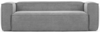 Canapé design 2 places "Klocks" 210 cm - velours côtelé gris
