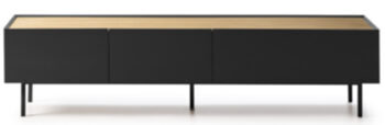Plancher bas Arista Noir 180 x 45 cm