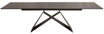 Extendable designer dining table "Prometheus" ceramic 180-220-260 x 100 cm - lava look