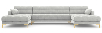 Design Panorama Corner Sofa "Mamaia Velvet" Silver
