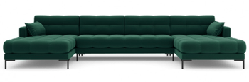 Design Panorama Corner Sofa "Mamaia Textured Fabric" Green