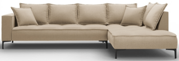 Large design corner sofa "Marram" - beige / legs black