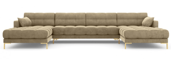 Design Panorama Corner Sofa "Mamaia Velvet" Beige