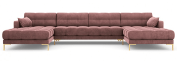 Design Panorama Corner Sofa "Mamaia Velvet" Pink