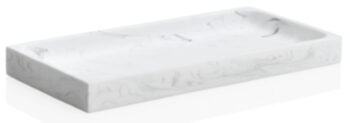 Rechteckiges Ablagetablett „Bianco“ mit Marmoroptik 25.5 x 12 cm