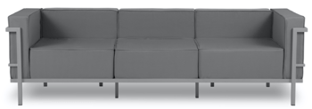 3-Sitzer Outdoor Sofa „Cannes“ mit grauem Rahmen
