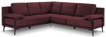 Design corner sofa "Betany" Dark red 270 x 240 cm