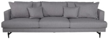 Grosses 3-Sitzer Sofa „Sofia“ Grau 255 cm