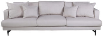Grosses 3-Sitzer Sofa „Sofia“ Beige-Grau 255 cm