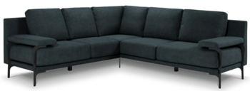 Design corner sofa "Betany" dark blue 270 x 240 cm