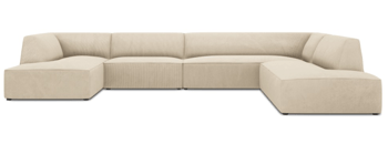7-Sitzer Panorama-Sofa „Sao“ 366 x 273 cm, mit Cordbezug - rechts Seite links