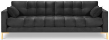 4 seater design sofa "Mamaia velvet" - dark gray