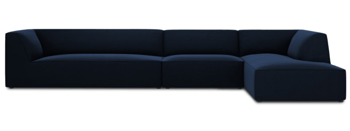5-Sitzer Ecksofa „Sao“ 366 x 180 cm, mit Samtbezug - Königsblau